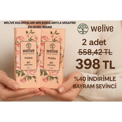 WELIVE PUDRA KOLONYA 400 ML + WELIVE PUDRA KOLONYA 400 ML