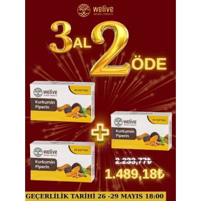 WELIVE KURKUMİN  3 AL 2 ÖDE